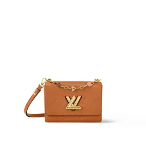 Louis Vuitton Twist MM Bag Epi Leather Handbag - Gull Cipango Beige