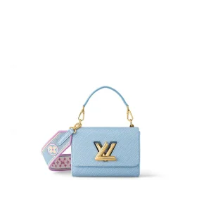 Louis Vuitton Twist PM Epi skinnveske - Bleu Nuage Blå